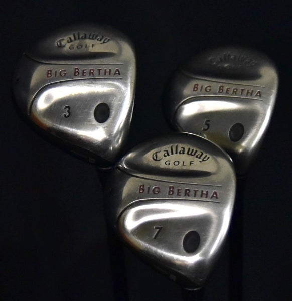 CALLAWAY BIG BERTHA 3 5 7 WOOD SET FLEX: LADIES  LENGTH : 42 IN RH