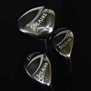 CALLAWAY SOLAIRE WOOD AND HYBRID SET FLEX: LADIES  LENGTH : 5W-42 7H-40 IN RH