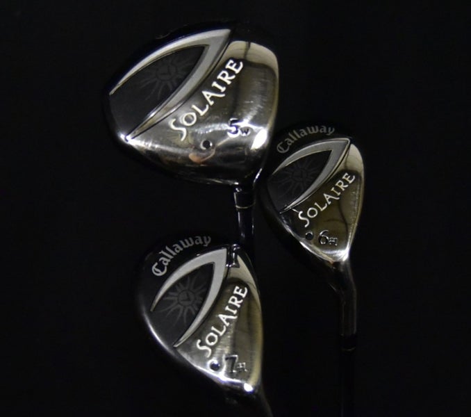 CALLAWAY SOLAIRE WOOD AND HYBRID SET FLEX: LADIES  LENGTH : 5W-42 7H-40 IN RH
