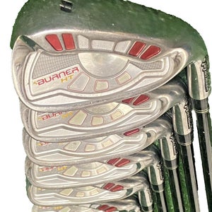 TaylorMade Burner HT Iron Set 6-PW,AW RH 65g Reguar Graphite 5i 38" New Grips