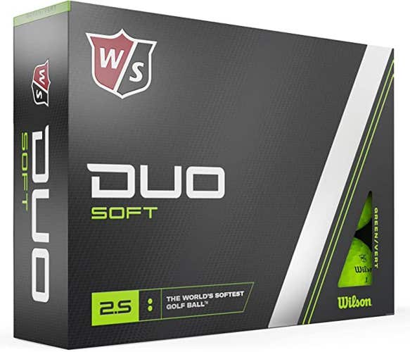 Wilson Staff Duo Soft Golf Balls (Green, 12pk) 2023 NEW