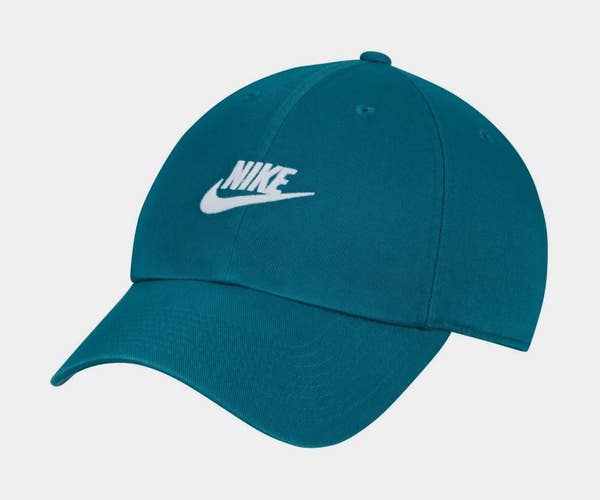Nike Club FB5368-381 Cap Mens M/L Teal Adjustable Unstructured Futura Wash BYB79