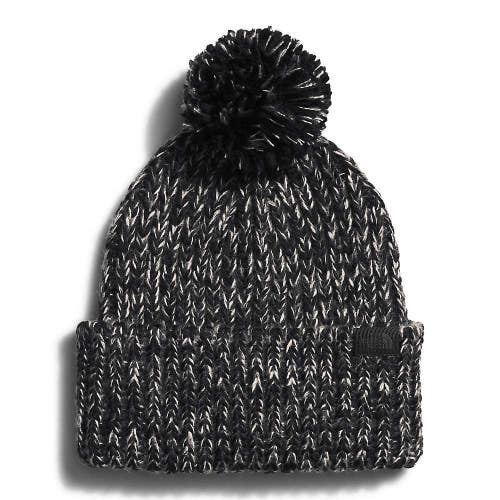 The North Face Cozy Chunky Beanie Women's Black Cable Knit Cuffed Cap BYB74