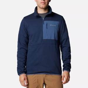Columbia Hike Half Zip II Jacket Men's S Navy Fleece Long Sleeve Pullover BYB77