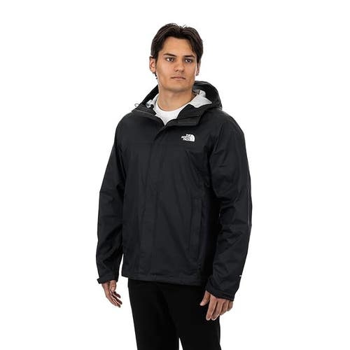 The North Face Venture 2 Rain Jacket Men Black Dryvent Waterproof Full Zip BYB71