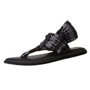 Sanuk Yoga Sling 2 Prints 1015889-BNKT Sandals Women's US 8 Black Thong BYB62