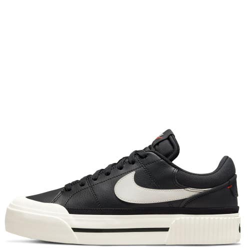 Nike Court Legacy Lift DM7590-001 Women's Black White Lifestyle Shoes FL3886