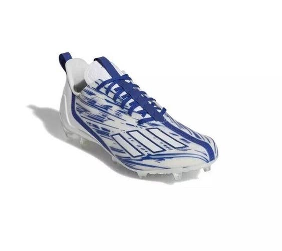 Adidas Adizero GW5059 Men's US 9 White Royal Blue Low Top Football Cleats FL3871