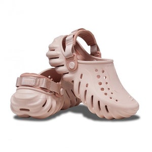 Crocs Echo 208190-6TY Clogs Kids Pink Clay Cut Out Comfort Casual Shoes FHD151