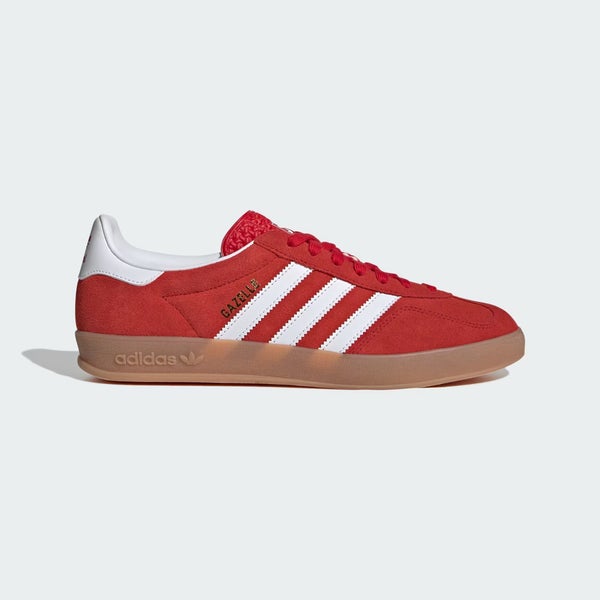 Adidas Gazelle JI2063 Sneaker Mens Red White Suede Indoor Lifestyle Shoes FL3864