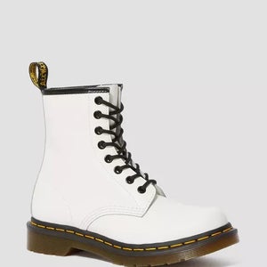 Dr. Martens 1460 11821100 Women's US 5 White Leather Lace Up Combat Boots FL3960