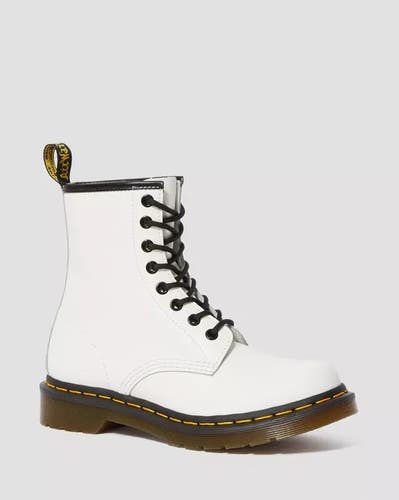 Dr. Martens 1460 11821100 Women's US 5 White Leather Lace Up Combat Boots FL3960