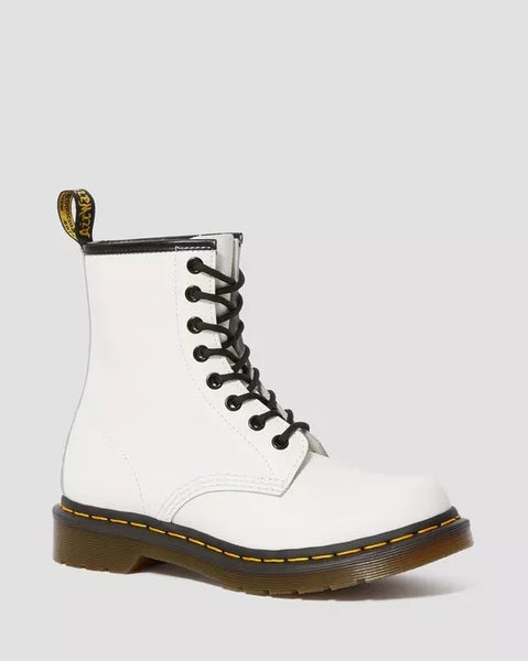 Dr. Martens 1460 11821100 Women's US 5 White Leather Lace Up Combat Boots FL3960