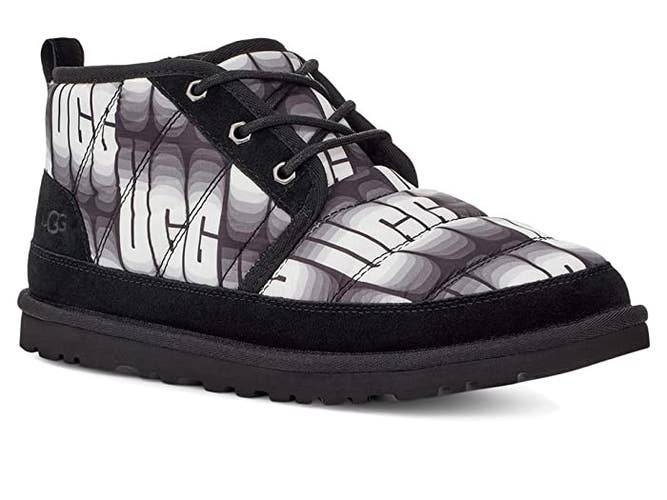 UGG Neumel LTA Wavelength 1137392/BWHT Boot Men's US 7 Black White Chukka FL3962