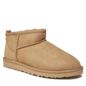 UGG Classic Ultra Mini 1137391-MDSD Men's Mustard Seed Suede Ankle Boots FL3963