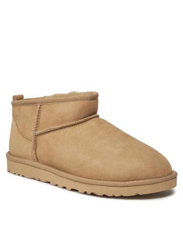 UGG Classic Ultra Mini 1137391-MDSD Men's Mustard Seed Suede Ankle Boots FL3963