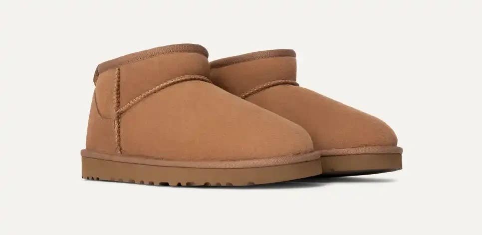 UGG Classic Ultra Mini 1137391-CHE Men's US 13 Brown Sheepskin Ankle Boot FL3964