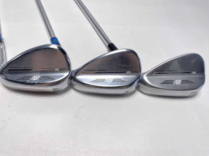 Titleist Vokey SM9 Tour Chrome Wedge Set 50* 8 | 54* 10 | 58* 10 Steel RH READ