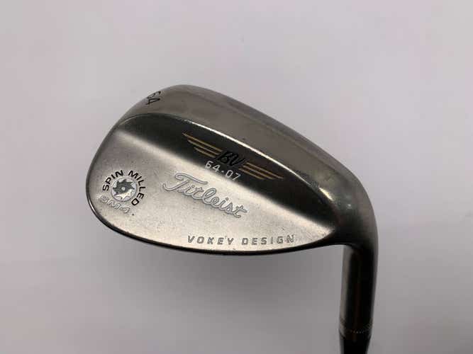 Titleist Vokey Spin Milled SM4 Nickel Lob Wedge 64* 7 KBS Tour C-Taper Mens RH