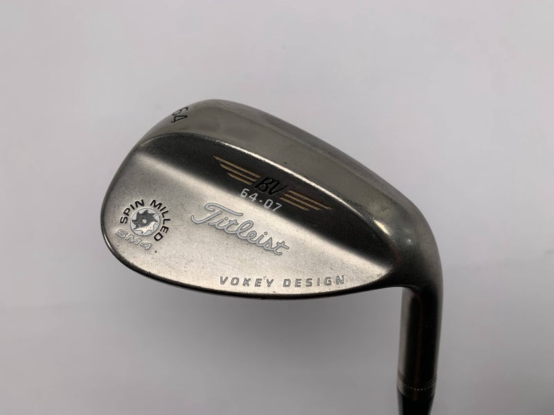 Titleist Vokey Spin Milled SM4 Nickel Lob Wedge 64* 7 KBS Tour C-Taper Mens RH