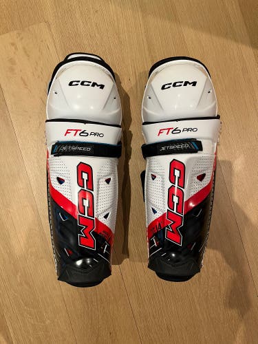 New CCM Jetspeed FT6 Pro Shin Pads Senior Size 14 Inch