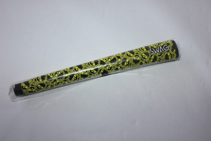 NEW SWAG GOLF SINK HD PADDLE PUTTER GRIP - BLACK/YELLOW SKULLS - LAMKIN