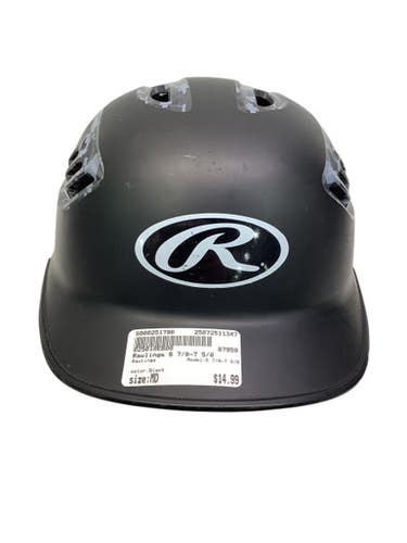Used Rawlings 6 7/8-7 5/8 Batting Helmet No Mask Black MD 11347-S000251790