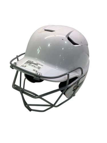 Used Easton WHITE HELMET W MASK Batting Helmet w/Mask White SM 11347-S000251762