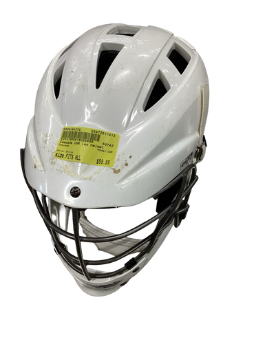 Used Cascade CSR Lacrosse Helmet White Fits all 11613-S000164376