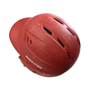 Used Rawlings BASEBALL HELMET Batting Helmet No Mask Red MD 11760-S000079370