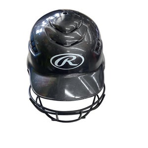 Used Rawlings BB HELMET Batting Helmet w/Mask Black MD 11760-S000079344