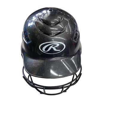 Used Rawlings BB HELMET Batting Helmet w/Mask Black MD 11760-S000079344