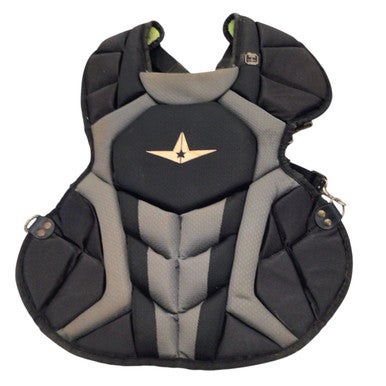 Used All Star S7 CHEST PROTECTOR Catchers Chest Protector Black Intermed 11760-S000079343