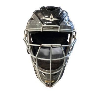 Used All-Star CATCHERS HELMET MVP2500-1 Catchers Helmet w/Mask Black And Grey LG 11760-S000079286