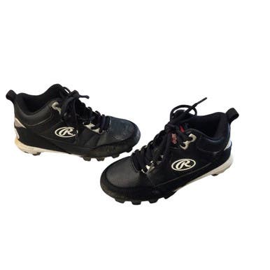 Used Rawlings BB CLEATS BB/SB Cleats Black Youth 13.0 11760-S000079275
