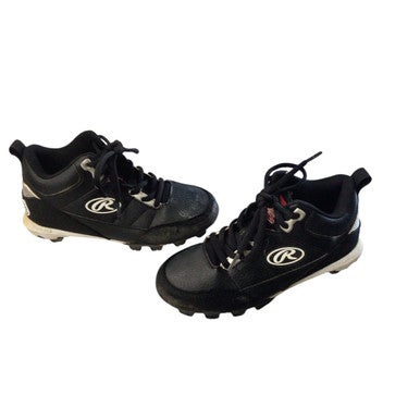 Used Rawlings BB CLEATS BB/SB Cleats Black Youth 13.0 11760-S000079275