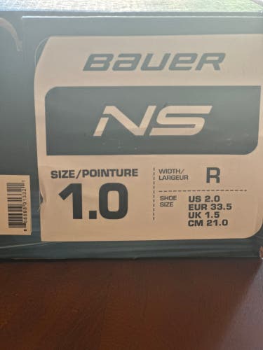 2020 Bauer Ns Hockey Skates Size 1 (New)