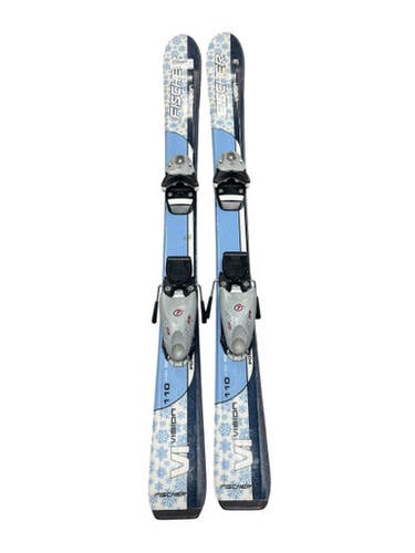 Used Fischer VISION Boys DH Ski/Binding Navy Blue 110 cm 11833-S000164857