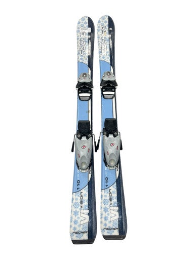 Used Fischer VISION Boys DH Ski/Binding Navy Blue 110 cm 11833-S000164857