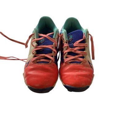 Used Nike BASEBALL CLEAT BB/SB Cleats White/Red/Navy Youth 13.0 11479-S000399487