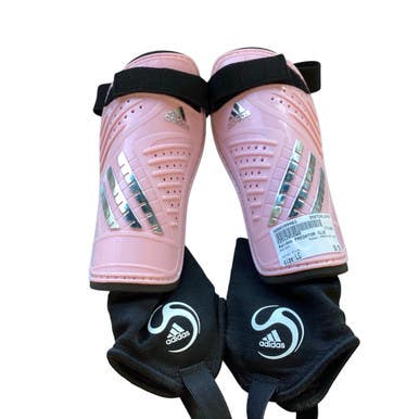 Used Adidas PREDATOR CLUB Soccer Shin Guards Adult Pink LG 11479-S000399463