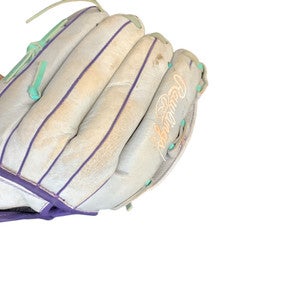 Used Rawlings FASTPITCH 12INCH BB/SB Glove RH Throw Grey 12" 11479-S000399451