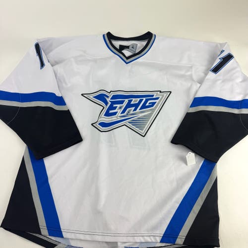 Used White and Blue Practice Jersey | Senior Large | B594
