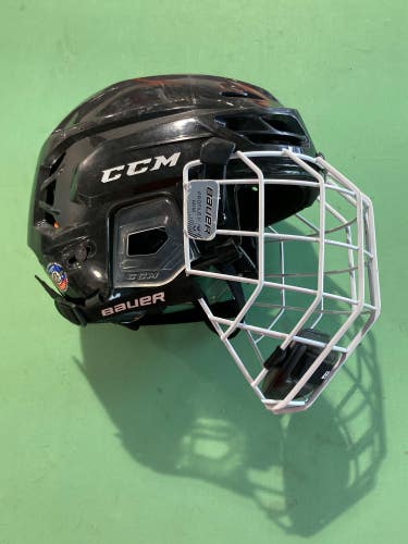 Used Black Medium CCM Tacks 710 Helmet