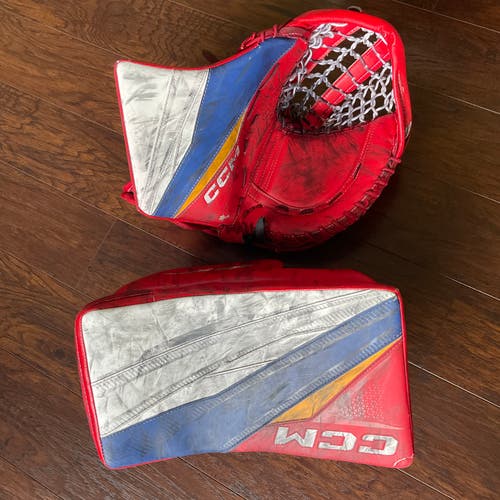 WHL Pro Stock CCM Axis XF Goalie Glove & Blocker Set - 580 break