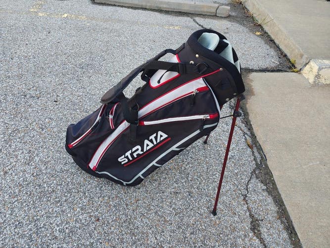 Callaway Strata Dual Golf Stand Stand Bag Black/Red/White