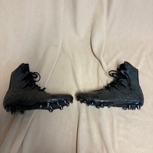 Black Men's Size M 9.0 (W 10.0) Adult Under Armour High Top Molded Cleats (Used)