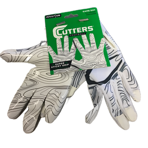 Used Cutters GAME DAY FB Gloves White S/M 11730-S000066162