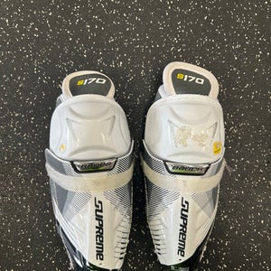 Used Bauer SUPREME S170 Junior Shin Guards White 8" 11849-S000029956