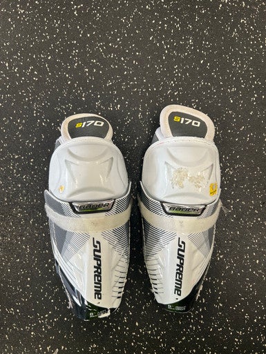Used Bauer SUPREME S170 Junior Shin Guards White 8" 11849-S000029956